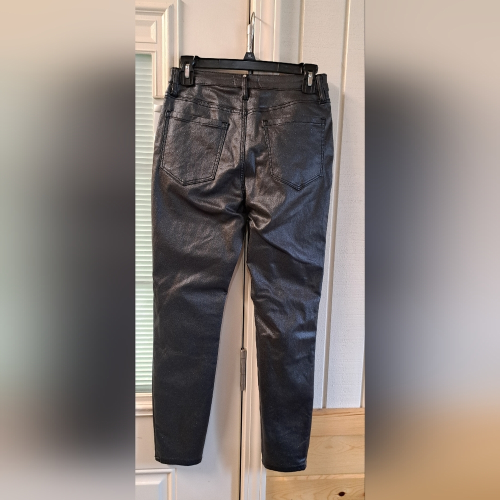 Women's Size 6 Rebecca Minkoff Stretchy Black Sparkle Jeans Skinny Pants